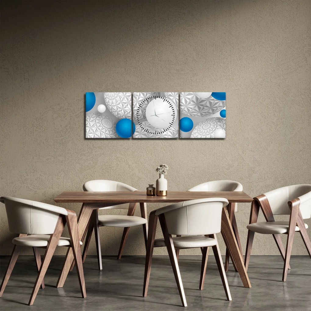 Obraz s 3D motívom (s hodinami) (90x30 cm)