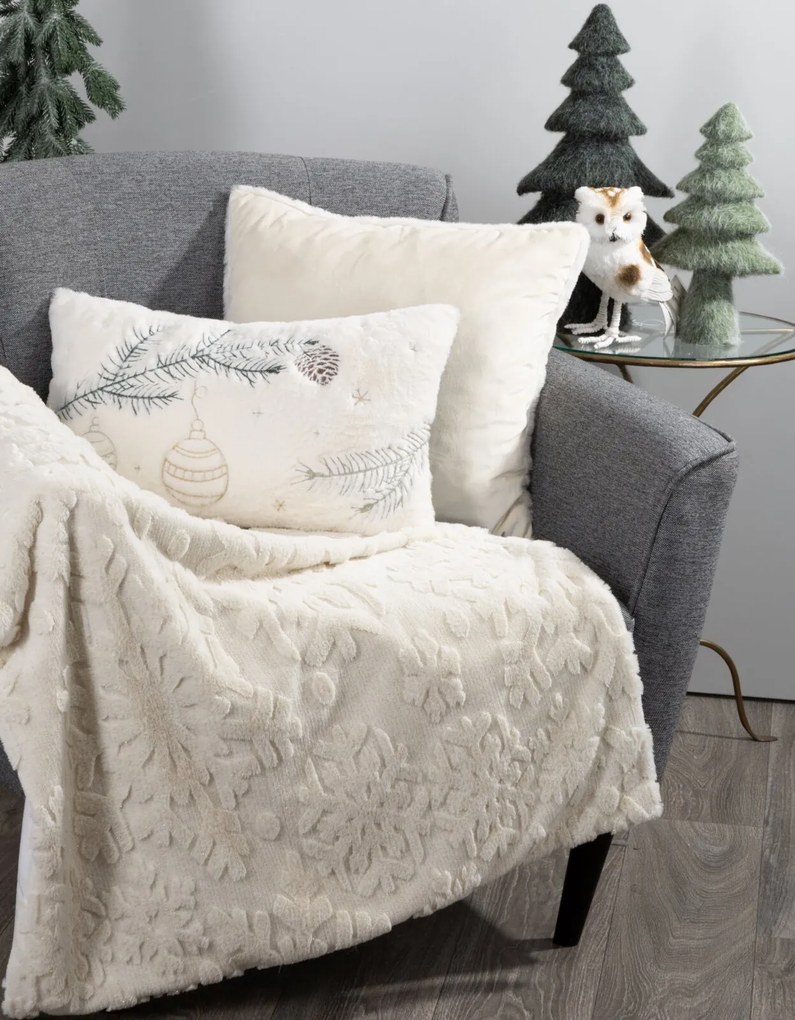 VIANOČNÁ DEKA BLINK2 150X200 CM KRÉMOVÁ