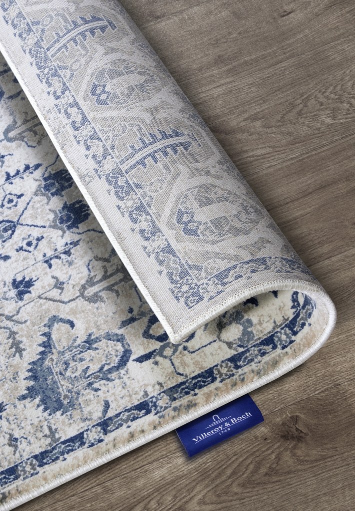 Villeroy & Boch, Behúň Villeroy & Boch 106121 Cream, Blue, 80x240, modrá, obývacia izba