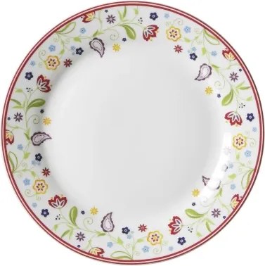 Plytký tanier Shanti 27 cm, farebné kvety%