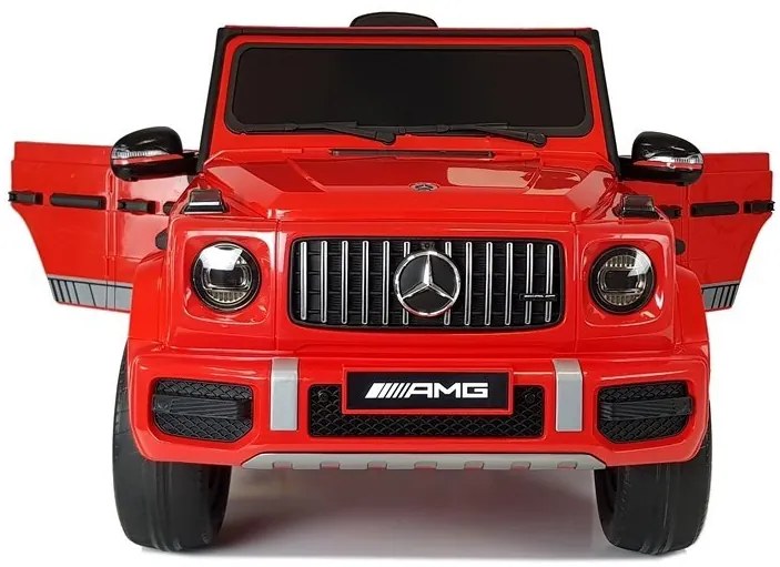 LEAN CARS ELEKTRICKÉ AUTÍČKO - MERCEDES G63 - NELAKOVANÉ ČERVENÉ - 2x45W MOTOR - 12V7Ah BATÉRIA -2022