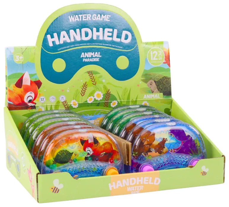LEAN TOYS Vodná arkádová hra, konzola - Zvieratá Farebné guličky