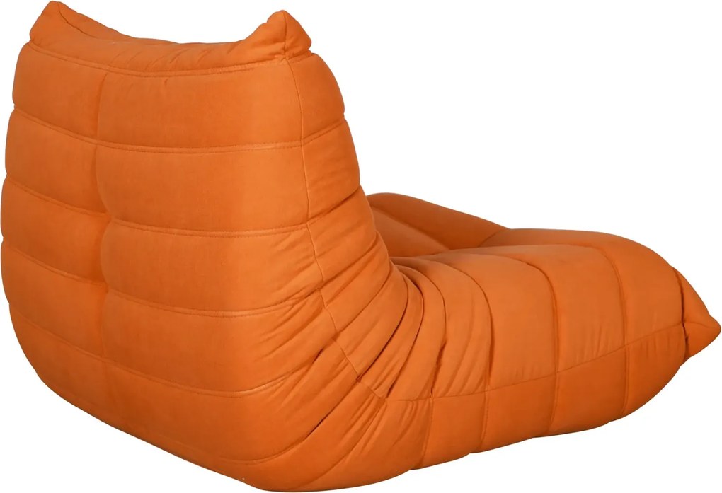 Dizajnové kreslo Nua zamat oranžové