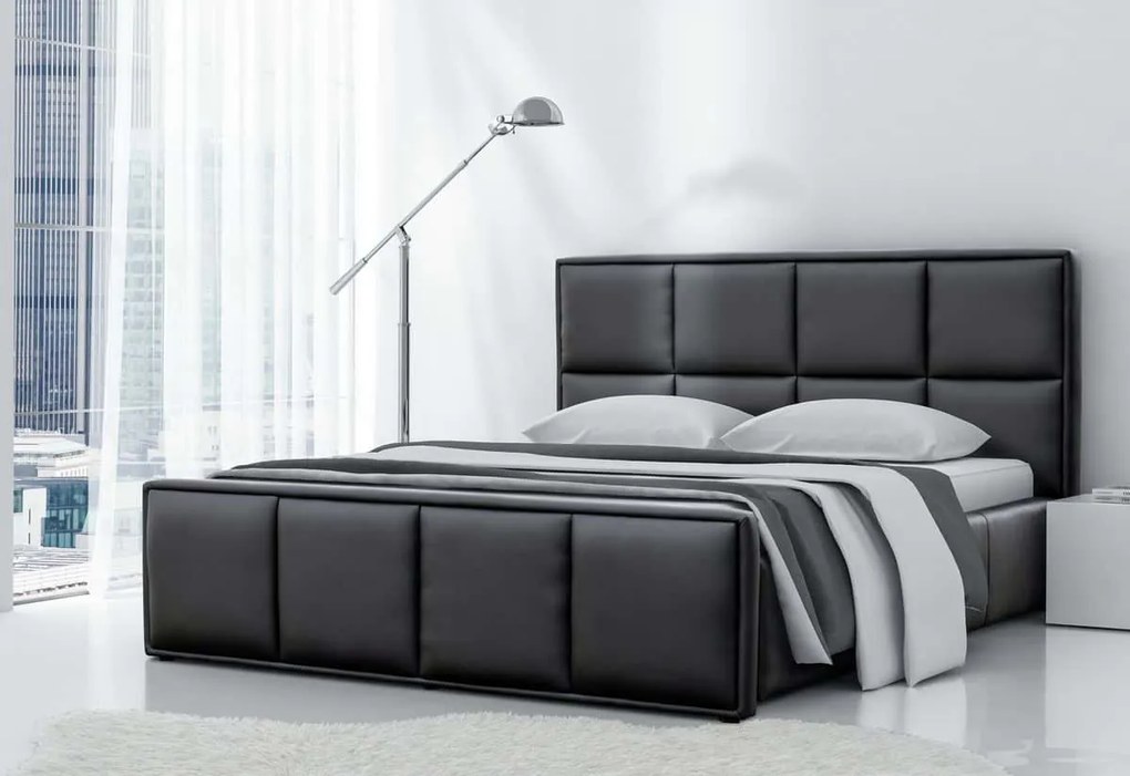 Čalúnená posteľ BORIS + matrac DE LUX, 140x200, madryt 1100