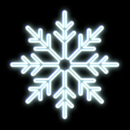 DECOLED LED světelná vločka II, sada na VO, pr. 103 cm, ledově bílá