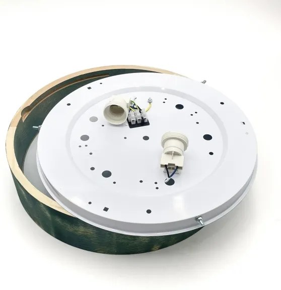 Brilagi - Stropné svietidlo PINO 2xE27/15W/230V borovica/zelená priemer 37,5 cm