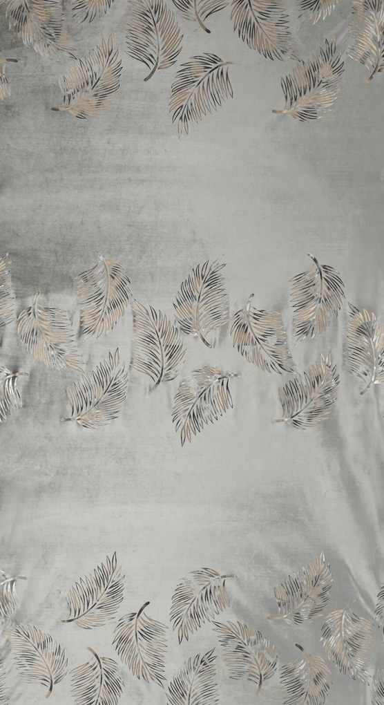ZATEMŇOVACÍ ZÁVES NA KRÚŽKOCH IDALIA 140X250 CM LISTY