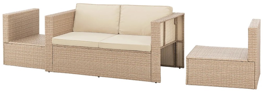 InternetovaZahrada Ratanová zostava Salou - krémová