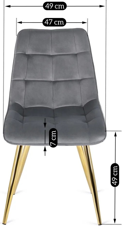 PROXIMA.store - Čalúnená jedálenská stolička CARO FARBA: sivá