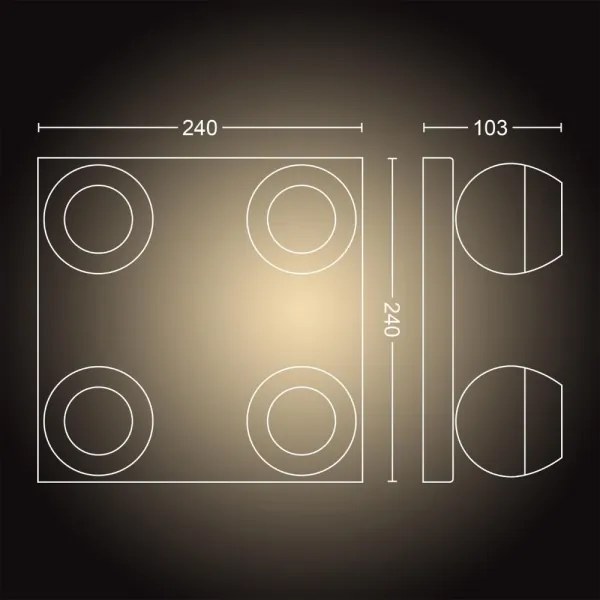 Philips 50474/30/P6 - LED Stmievateľné bodové svietidlo Hue BUCKRAM 4xGU10/5W/230V