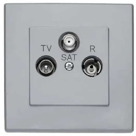 GPA-LS Koncová R-TV anténna zásuvka popolavý