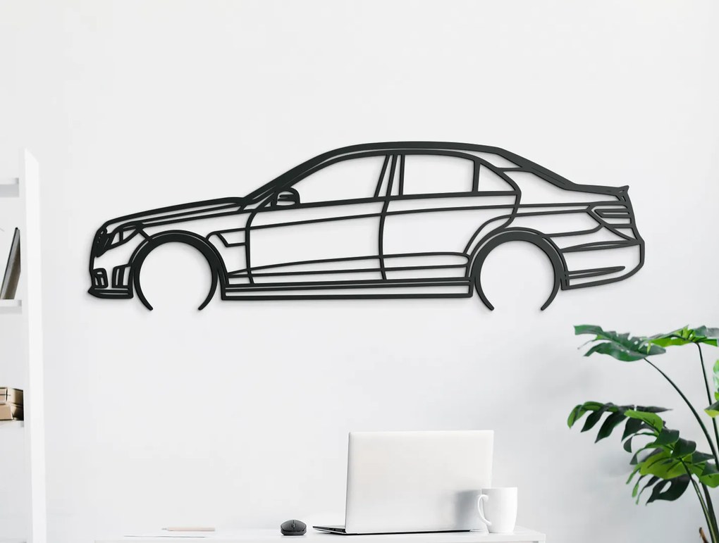 drevko Obraz Mercedes E63 AMG Rozmer obrazu: 26 x 86 cm, Farba dekorácie: Čierna