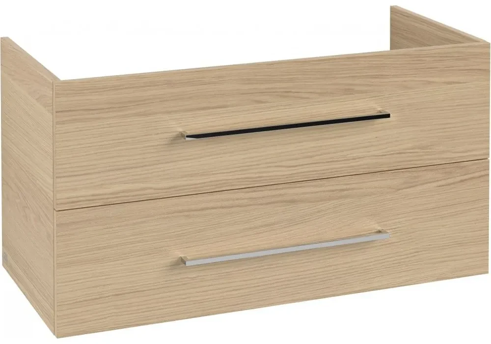 VILLEROY & BOCH Avento závesná skrinka pod umývadlo, 2 zásuvky, 980 x 452 x 514 mm, Nordic Oak, A89200VJ
