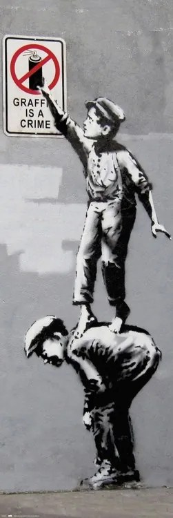 Plagát, Obraz - Grafitti Is A Crime, Banksy