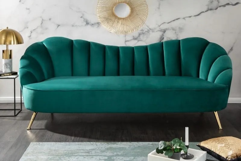 Sofa Arielle 220 cm zamat tyrkysová »