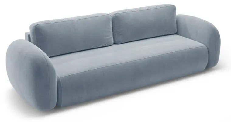 Sivomodrá zamatová rozkladacia/s úložným priestorom pohovka 262 cm Tonale – Cosmopolitan Design