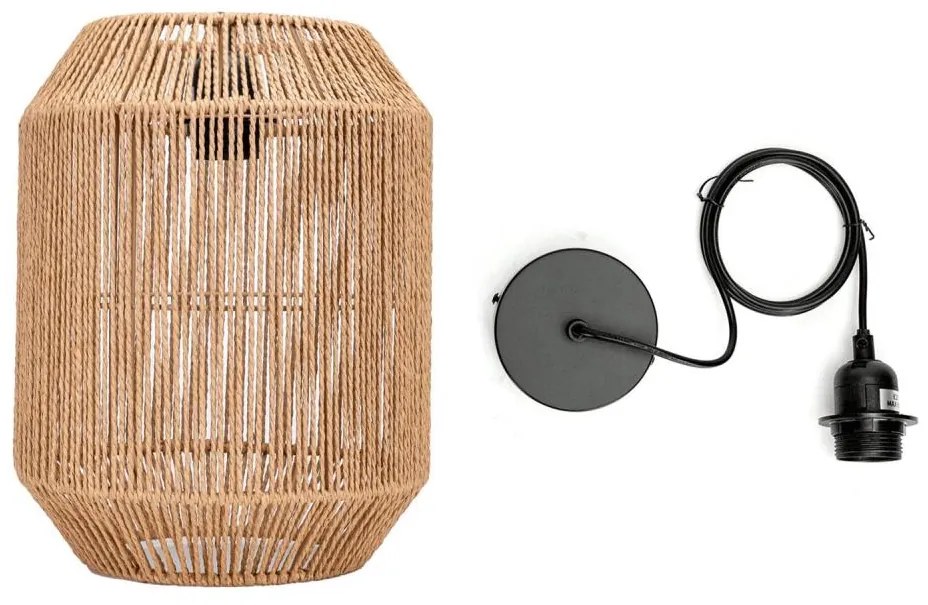 Aigostar - Luster na lanku 1xE27/60W/230V béžová