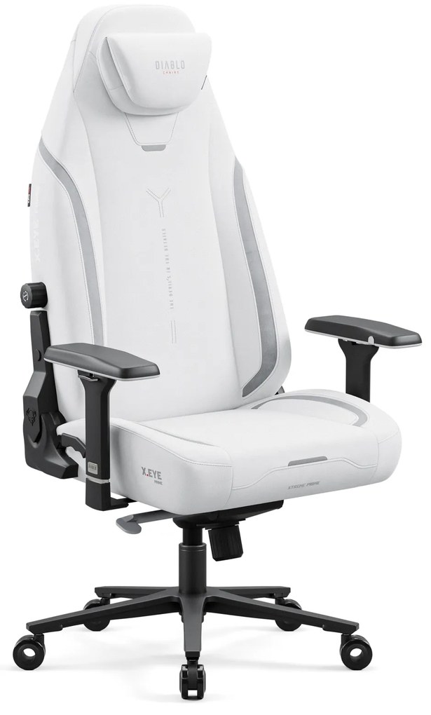 Herné kreslo Normal Size, čierne: Diablo X-Eye Prime Ghosted White