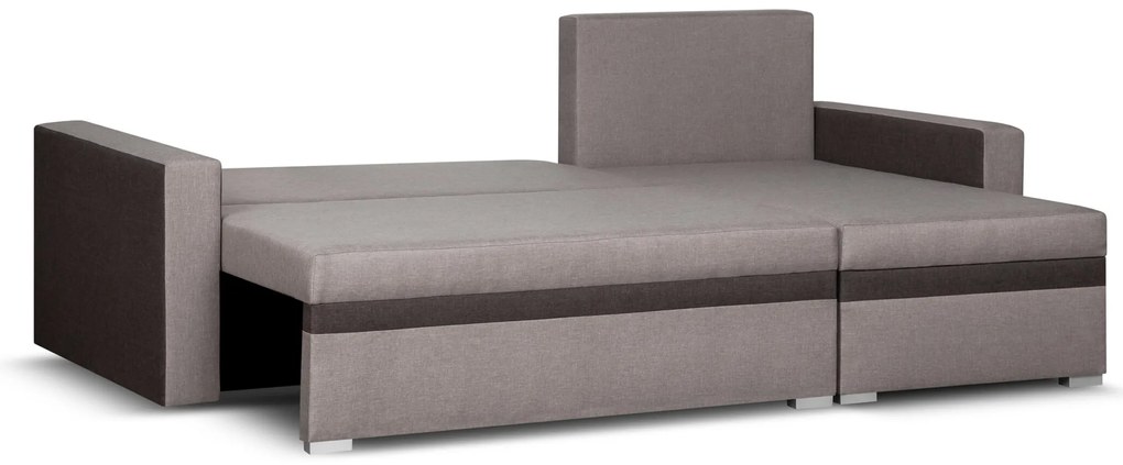 Rozkládací rohová sedací souprava ASTRA Šedá/Béžová
