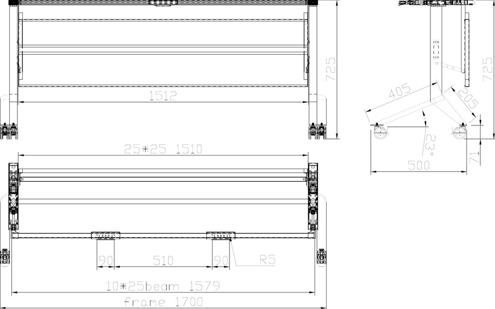Mobilný stôl PRIMO MOVE, 180x60 cm, biela podnož, biela
