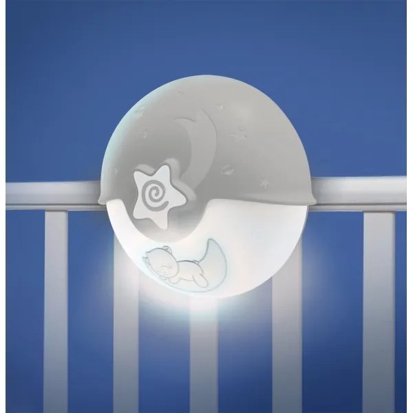 Infantino - Detská lampička s projektorom 3xAA šedá