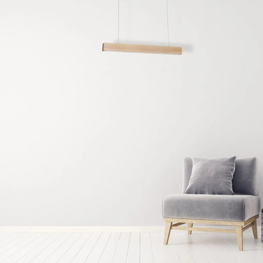 Závesné LED svietidlo Timber, 1x LED 12w, 3000k, drevo