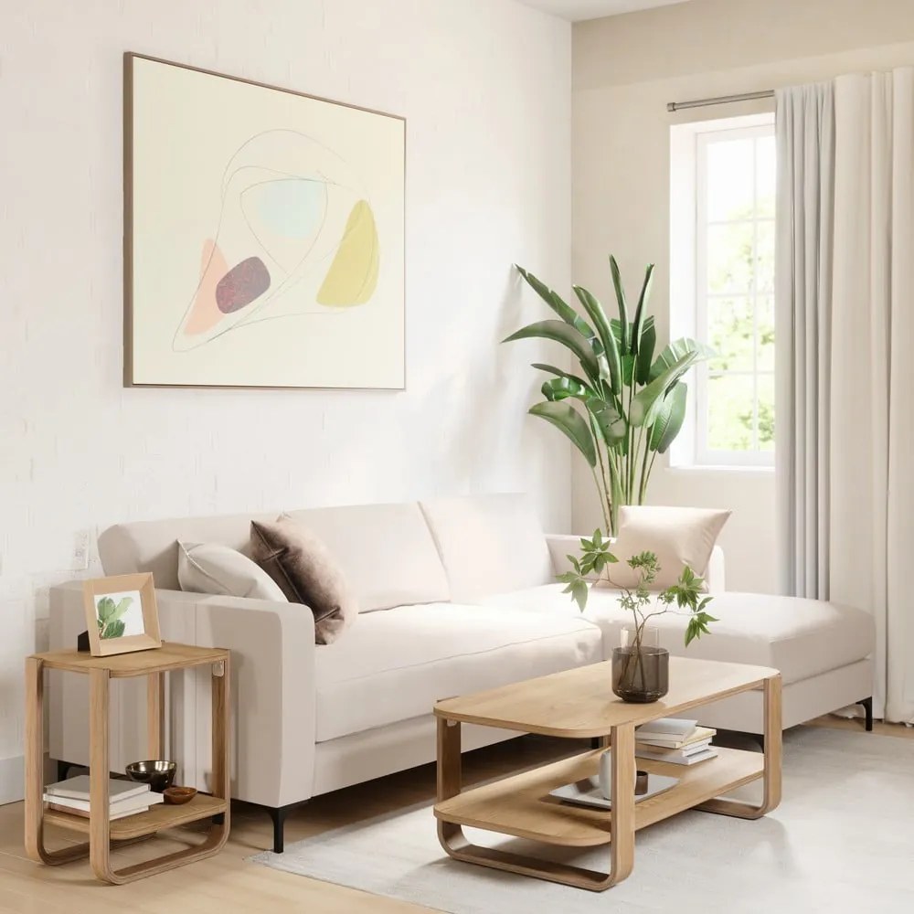 Konferenčný stolík z eukalyptového dreva v prírodnej farbe 55x109 cm Bellwood - Umbra