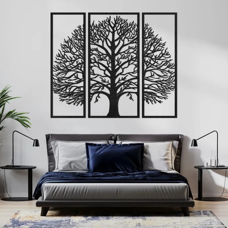 Drevený obraz Strom života, 3-dielny drevený obraz | SENTOP HDF0179-akcia20