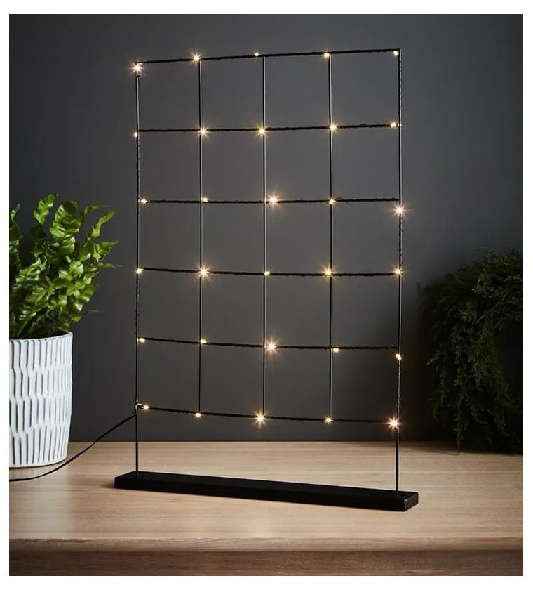 Čierna svetelná dekorácia Markslöjd Elisabeth, výška 61 cm