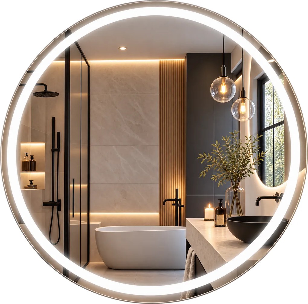 LED zrkadlo okrúhle 60 cm