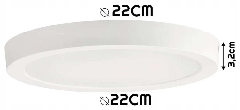 BERGE Prisadené LED stropné svietidlo 18W - 1980lm - 4000k - biely kruh