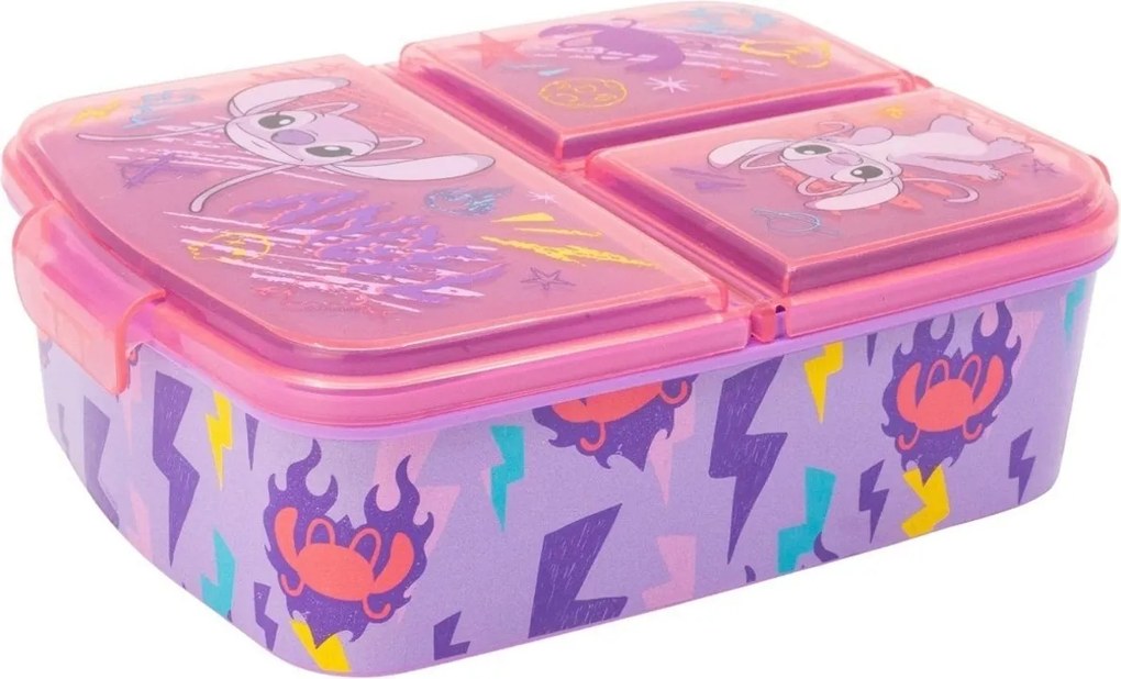 Multibox na desiatu Lilo & Stitch - motív Angel - s 3 priehradkami