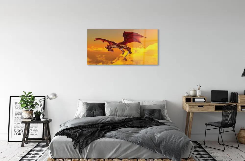 Obraz plexi Zamračené oblohy drak 100x50 cm