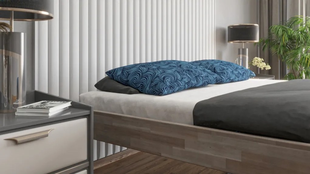 Posteľ Tema Futon 180x200 cm, šedý buk