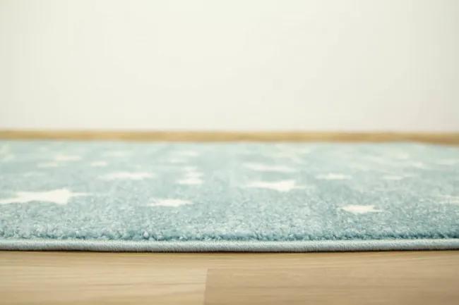Detský koberec 9572A Hviezdy modrý / krémový