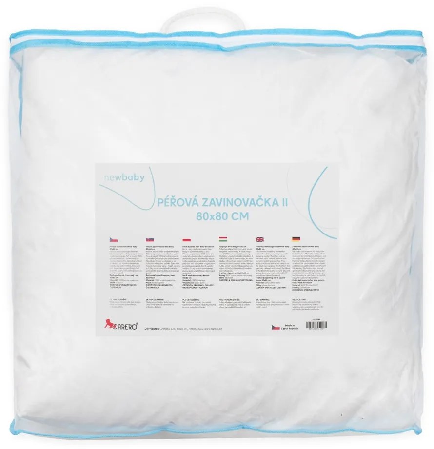 Luxusná páperová zavinovačka New Baby - perová výplň 80x80 cm