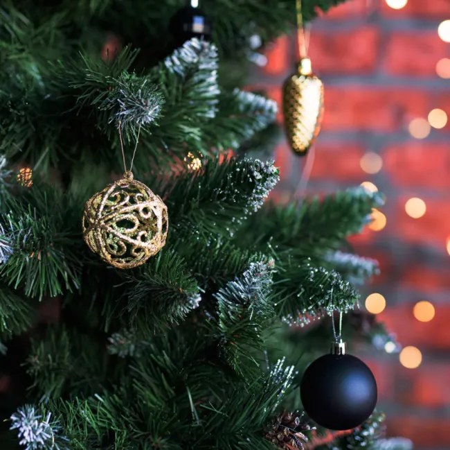 Vianočné gule KL-21X04 čierne (100 ks)