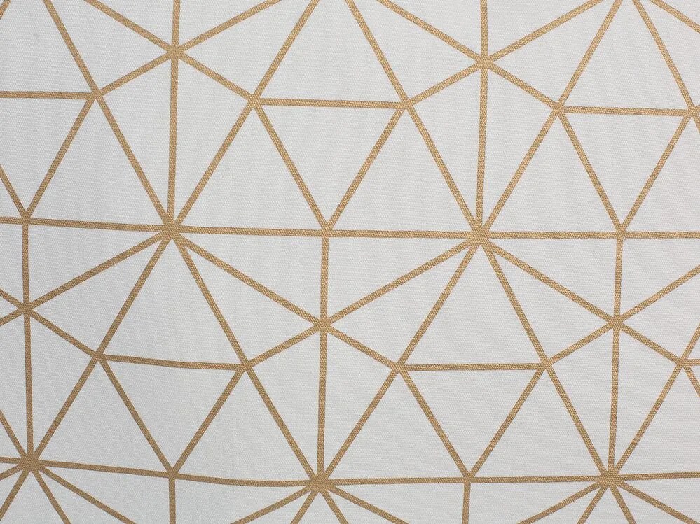 Sada 2 bavlnených vankúšov s geometrickým vzorom 45 x 45 cm zlatá SEDUM Beliani