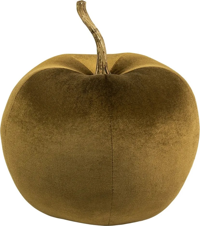 Taupe zamatové dekoratívne jablko Apple L - 31*31*36cm