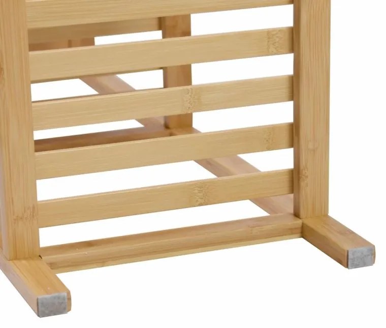 Divero bambusový regál 3 police 60 x 26 x 66 cm prírodný D104128