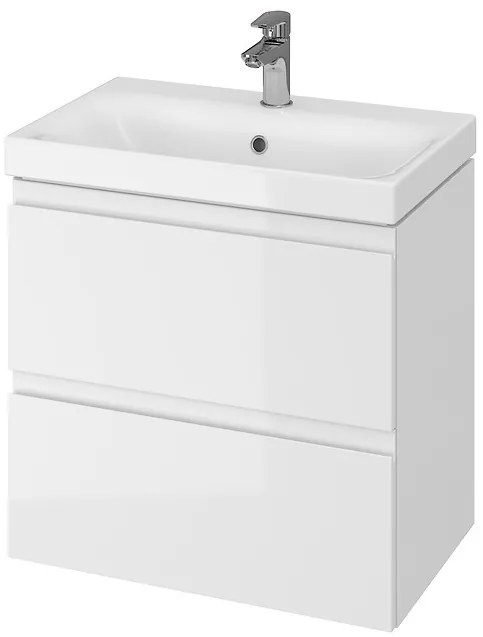 Cersanit Moduo Slim 60 závesná skrinka + umývadlo, biely lesk, S801-227-DSM