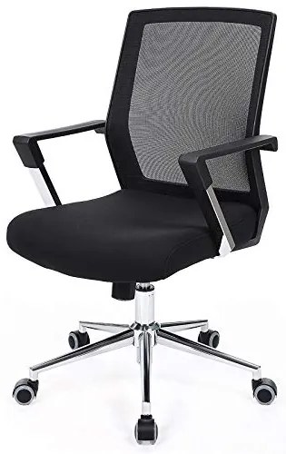 Kancelárske kreslo, sieťovinový poťah, 92-101,5x60cm, čierne