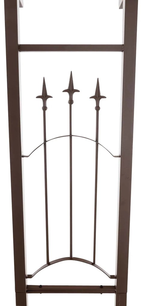 Pergola na popínavé rastliny Luxor s bránkou - Hnedá