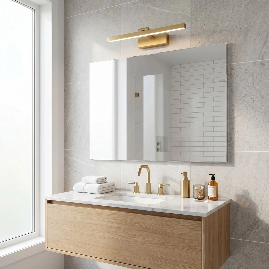 Toolight APP1865-1W, kúpeľňové LED svietidlo, 800 mm, brúsená oceľ, OSW-66021