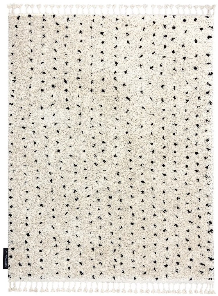 Kusový koberec Berber Syla B752 dots cream, 140x190, biela, kancelária, Dywany Łuszczów