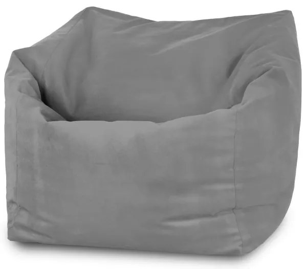 Sedací vak AMALFI plyš oceľový