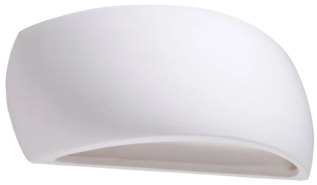 Nástenné svietidlo Pontius, 1x biele keramické tienidlo