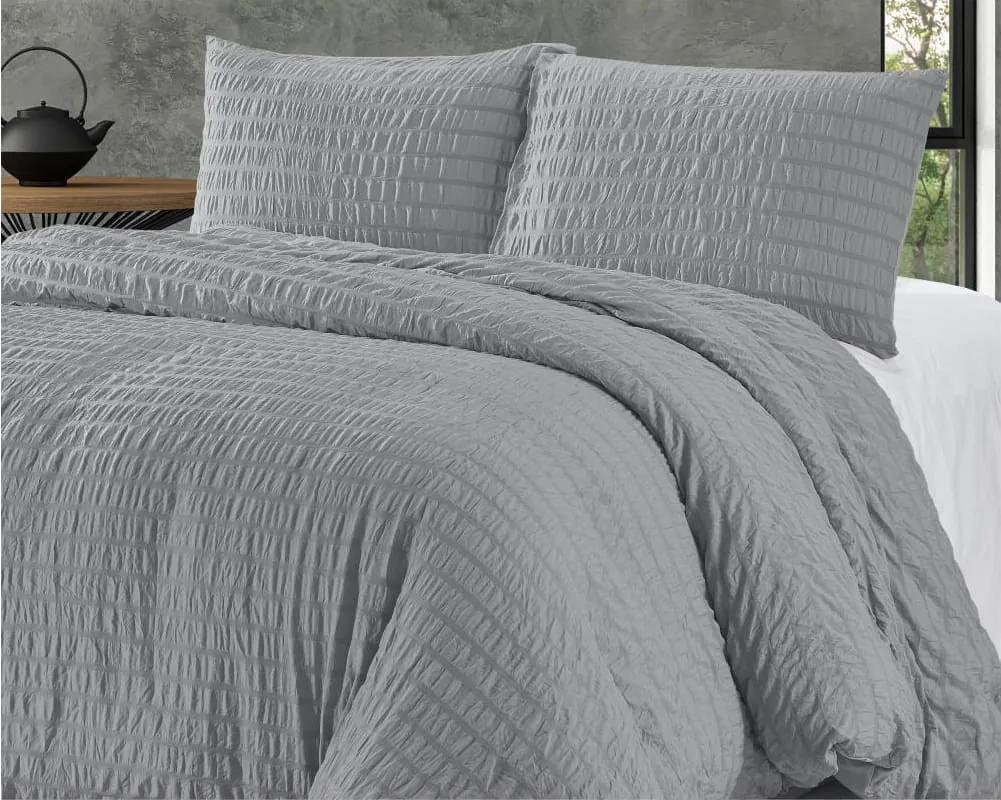 DomTextilu Fenomenálne svetlo sivé jednofarebné posteľné obliečky 220 x 240 cm  Sivá 40610