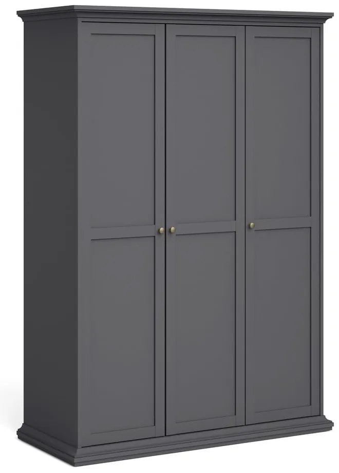 Sivá šatníková skriňa 139x201 cm Paris – Tvilum