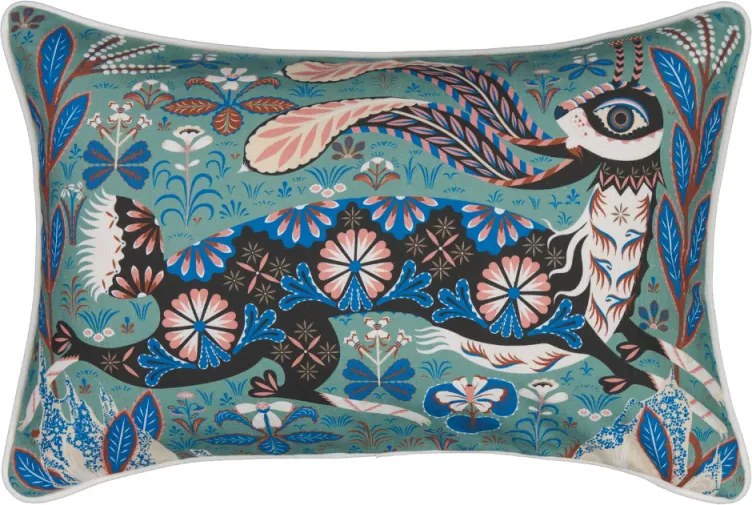 Obliečka na vankúš Running Hare Sage 35x55, šalviovo zelená